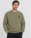 Men's khaki sweatshirt with a Trident embroidery and a flag, XS