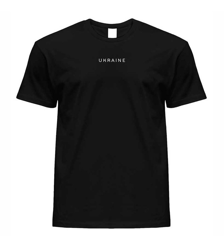 Men's Patriotic T-Shirt Ukraine, Black, XS