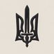 Men's khaki sweatshirt with a Trident embroidery and a flag, XS