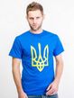 Men's patriotic t-shirt: "TRIZUB", blue, XS